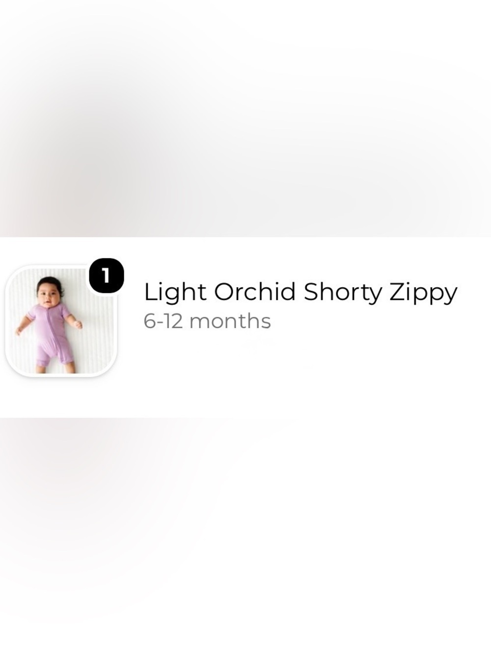 Little Sleepies Light Orchid Shorty Zippy 6-12 Months - Picture 5 of 6